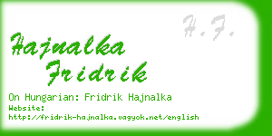 hajnalka fridrik business card